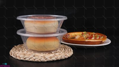 「一格」打包碗一次性餐盒圓形打包盒帶蓋加厚直桶外賣快餐盒麻辣燙塑料碗