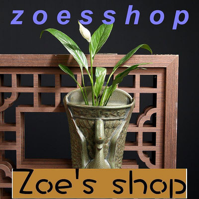zoe-花器 種植盆 綠蘿壁掛花盆陶瓷歐式陽臺垂吊盆半壁懸掛式花盆掛墻壁上裝飾