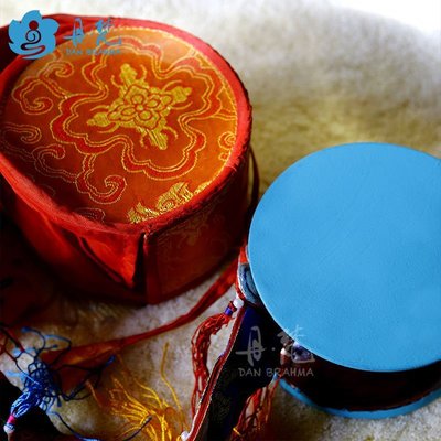 尼泊爾精品藏傳佛教法器 手鼓 嘎巴拉法鼓 尼泊爾進口 羊皮鼓中號-促銷
