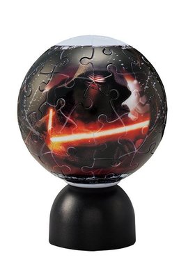 2003-464 3D立體塑膠球型60片日本拼圖．星際大戰 附LED底座 可當小夜燈