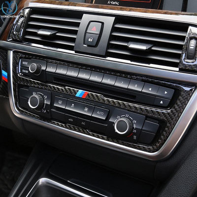 【曉龍優品汽車屋】寶馬BMW2013-2018 3系gt改裝碳纖維內飾專用320li f30 f34中控空調面板裝飾貼  3系gt