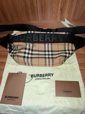 burberry vintage中型格紋腰包