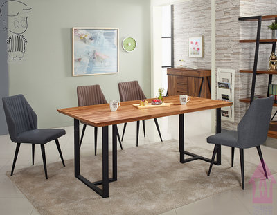 【X+Y】艾克斯居家生活館  餐桌椅系列-韋伯 5.8尺柚木積層餐桌.不含餐椅.木心板+天然柚木集成材實木貼皮.摩登家具