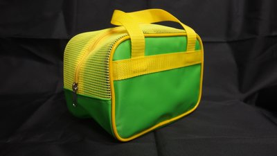 DJE-05 馬卡龍餐包 環保便當袋 幼兒園 國小 學生餐袋 便當袋 透氣網面設計 可裝便當盒 淺綠+黃上網