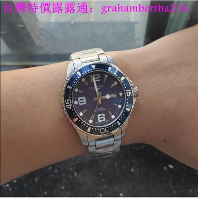台灣特價浪琴腕錶 LONGINES 康卡斯系列 浪琴水鬼 男士腕錶 精準機械機芯 霸氣非凡 精鋼錶帶 男士商務腕錶