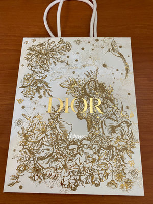 專櫃 正品 Dior 聖誕節 紙袋 2021 新款 提袋 限定款 紙袋改造 耶誕節 彩色 送禮 紙袋包 改造 迪奧