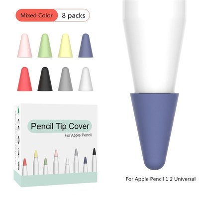 8 件裝 Apple Pencil 替換筆尖盒 1 2 觸摸屏手寫筆盒筆尖保護套皮膚適用於 Apple Pencil-好鄰居百貨