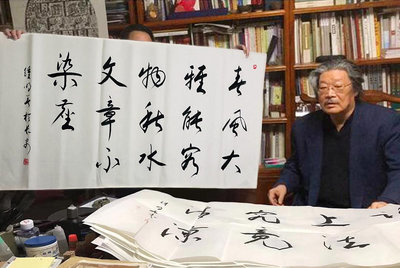 鐘明善手寫春風大雅能容物 舊藏 書畫 老貨 【華夏御書房】二手-4231