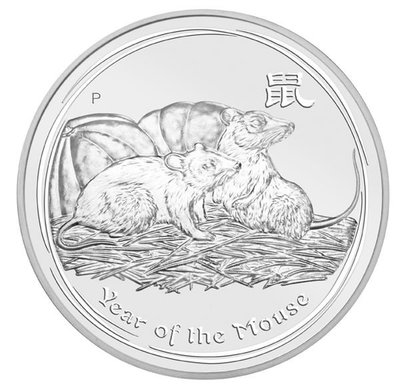 澳洲 紀念幣 2008 1oz 鼠年生肖紀念銀幣 原廠