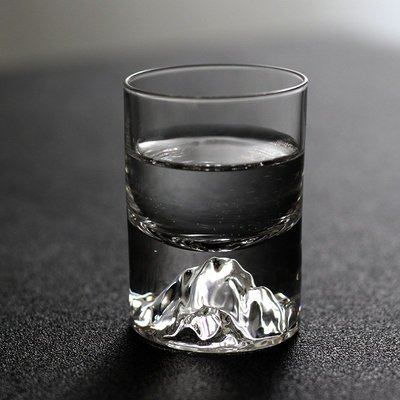 [元渡雜貨鋪]創意山型厚底烈酒杯水晶人工吹制 玻璃白酒杯烈酒杯品酒杯50毫升