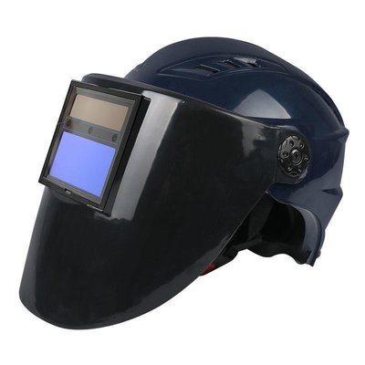 現貨熱銷-新款自動變光焊帽頭戴式焊工專用防烤臉安全帽式電焊面~特價
