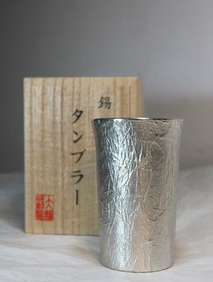 OSAKA SUZUKI~日本製造~大阪錫器~tk1~16-7-1~錫杯~110ml~桐木箱包裝~超取免運~