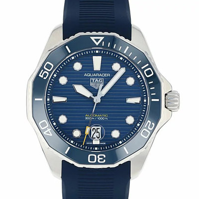 TAG HEUER WBP201B.FT6198 泰格豪雅錶 機械錶 43mm 競潛系列 藍面盤 潛水錶 橡膠錶帶 男錶