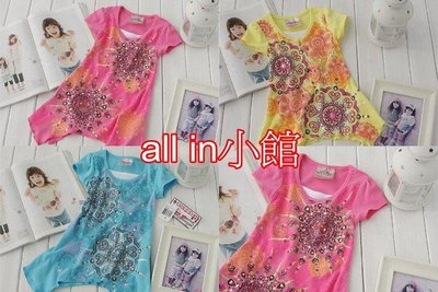 all in小館~歐單beautees搶眼亮片不規則裙式TEE~出清價150~尺碼4T/6T