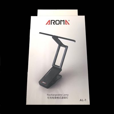 【筌曜樂器】全新 AROMA 收折 譜夾式 超亮譜燈 譜架燈 樂譜燈10LED (USB充電式) 超低價