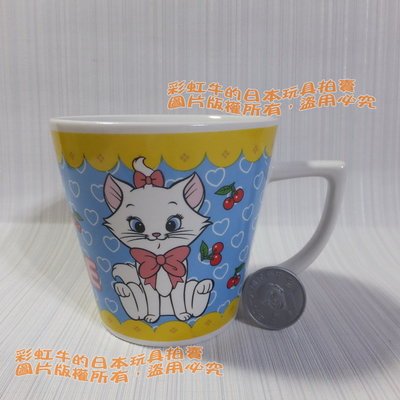 有小狀況品 台灣版 迪士尼 瑪莉貓 馬克杯 250C.C Marie CAT櫻桃 貓咪馬克杯 杯子 陶瓷杯