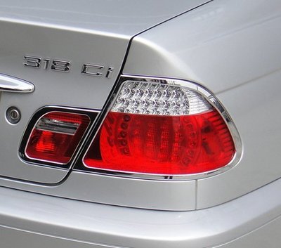 ~圓夢工廠~ BMW 3 雙門 E46 2003~2003 325i d 330i 330ci  鍍鉻後燈框 尾燈框