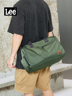 現貨 Lee旅行包單肩干濕分離健身包男斜挎運動包手提行李袋大容量女潮 手提袋