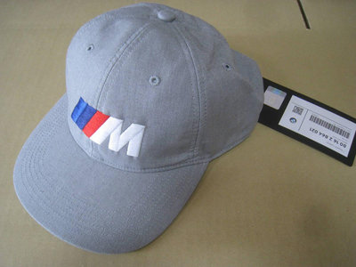 【歐德精品】德國原廠BMW M系列 灰色 復古灰 棒球帽 遮陽帽 男女適用