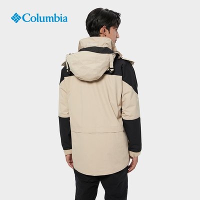Columbia哥倫比亞戶外男復古ICON防水沖鋒衣抓絨三合一外套WE1696