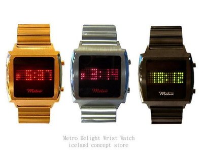 iceland ~ Metro Delight 復古方型造型 設計腕錶 (限時特賣,買到賺到)
