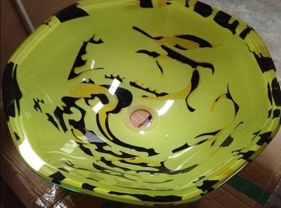 FUO衛浴:42公分 雙層強化玻璃藝術 碗公盆(8449) 現貨!