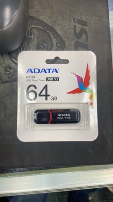 【ADATA 威剛】UV150 64G USB3.0 黑 紅 隨身碟 實體店家『高雄程傑電腦 』