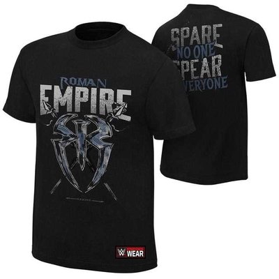 WWE摔角衣服 Roman Reigns Roman Empire 羅曼 羅馬帝國黑色短袖T恤 買三免運