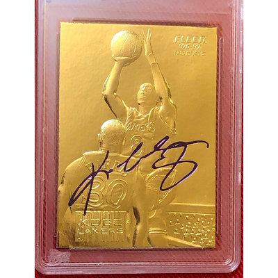 鍍金 新人卡 Kobe Bryant Fleer Rookie 柯比布萊恩 球員卡 黑曼巴 籃球卡 RC金卡NBA簽名卡 鑑定卡 收集卡 生日禮物 送禮