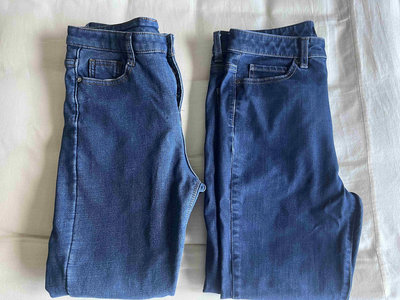 Uniqlo 小直筒牛仔褲29+窄管超厚刷毛保暖牛仔褲L兩件一起低價起標