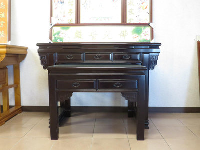 光南家具-黑紫檀木5.1尺明式神桌(全實木)
