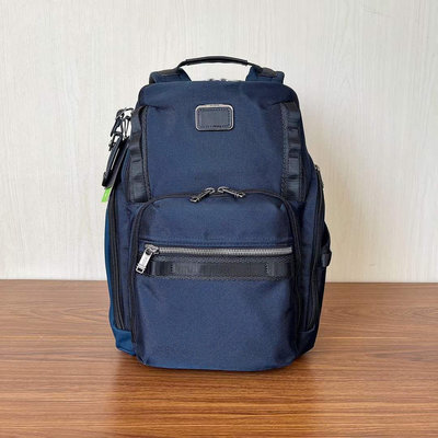 新款熱銷 TUMI 藍色 232789D 雙肩後背包 加厚防水尼龍 背面可插行李箱 獨立筆電夾層 耐磨 商務 休閒 大容量 限量優惠