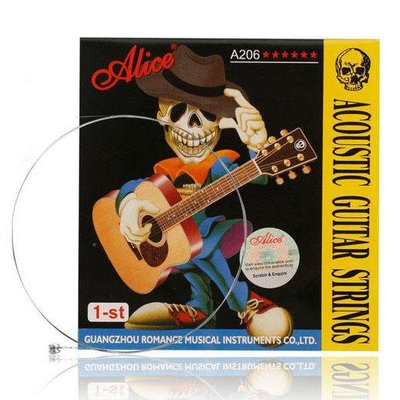 小叮噹的店- ALICE A206-SL-1 super light 木吉他弦 第一弦 E弦 民謠吉他