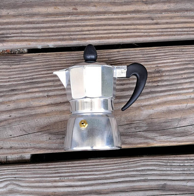 二手(其實是新品)~義式摩卡壺 鋁製八角壺 經典咖啡壺(2杯/100ml)