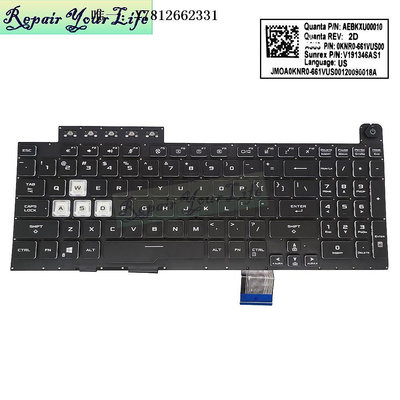 電腦零件ASUS華碩飛行堡壘8 天選 FA506 FX506 FA506U FX506U筆記本鍵盤US筆電配件
