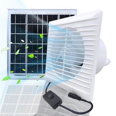 太陽能抽風機 抽風扇 排氣機 4吋6吋8吋對流風扇高排氣扇通風降溫帶防回流置,適-來可家居
