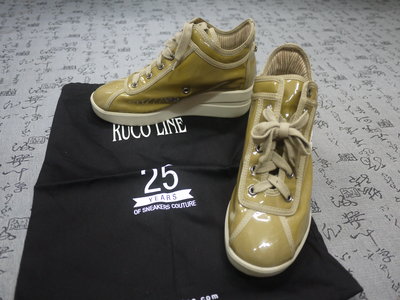 義大利精品 RUCO LINE 高級漆皮厚底休閒鞋 USA 5.5 EUR 35  JPN 22.5 CM