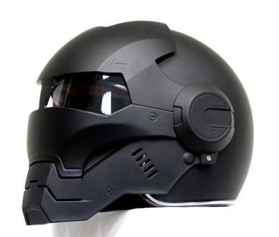 (限量特價)鋼鐵人 IRON MAN安全帽 Masei 610 面罩可掀 3/4安全帽 (消光黑)