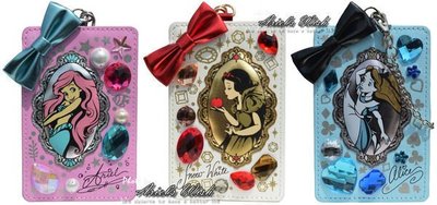Ariel's Wish-日本東京迪士尼小美人魚愛麗兒/白雪公主/愛麗絲Alice立體蝴蝶結票卡夾三款已絕版斷貨款