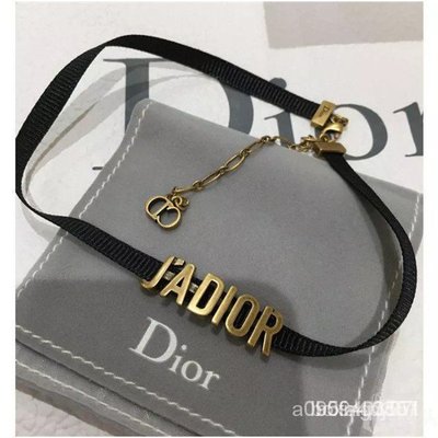 【二手正品】 Dior 迪奧 Choker 鍍金復古金屬J'ADIOR字母項鍊手鍊女