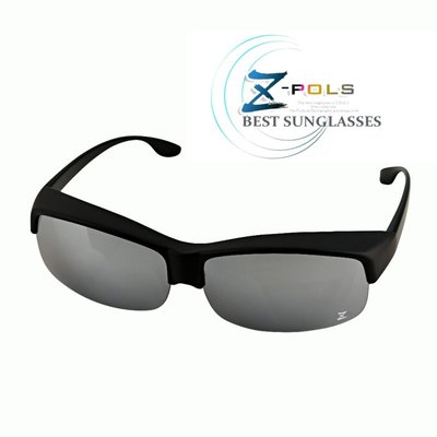 【視鼎Z-POLS】輕量化半框包覆式舒適設計 頂級PC電鍍水銀黑抗UV400太陽眼鏡套鏡，新上市