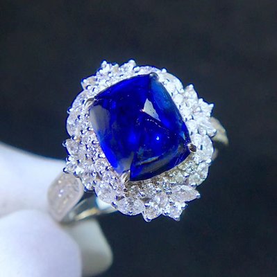 ❤妙玉生花優品購❤天然無燒 斯里蘭卡 皇家藍藍寶石戒指吊墜.18k金鑲天然鑽石兩用款;