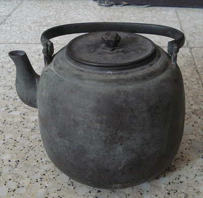 古董古玩雜項收藏 老銅壺 日本提梁老銅壺 老茶壺