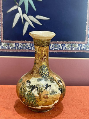 【店主收藏】薩摩燒 花瓶手瓶-1396