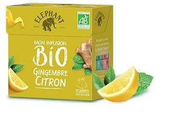 ☆Bonjour Bio☆ 法國 Elephant Infusion Bio 有機花草茶【薑黃 生薑 檸檬】