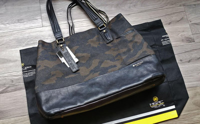絕版MSPC master-piece Gloss camouflage 01643-cm 迷彩皮革大托特包。CAMO。肩背包。手提包