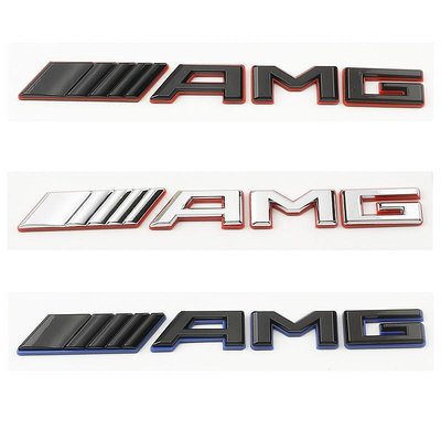 全新 3D 梅賽德斯-奔馳 AMG 標誌雙層工藝 AMG 汽車後備箱車身貼花徽章徽章貼紙