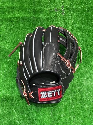 棒球世界全新ZETT少年用棒壘球手套11.75吋V字檔(BPGT-72216)黑色特價