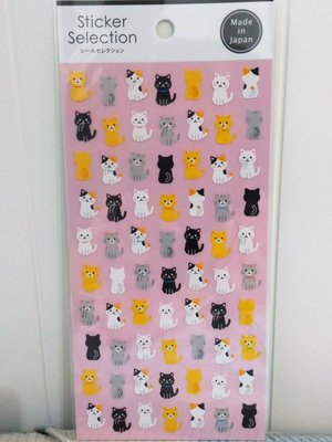 【cheerio】日本雜貨/日本製/可愛動物圖案造型貼紙/手帳本貼紙/行事曆貼紙/短耳貓