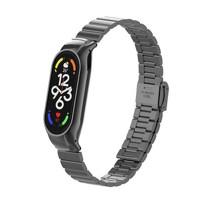 磁吸錶帶 矽膠腕帶 適用Xiaomi 手環 7 Pro 矽膠錶帶+金屬框 防摔 小米手環7Pro錶帶 智慧手錶替換腕帶